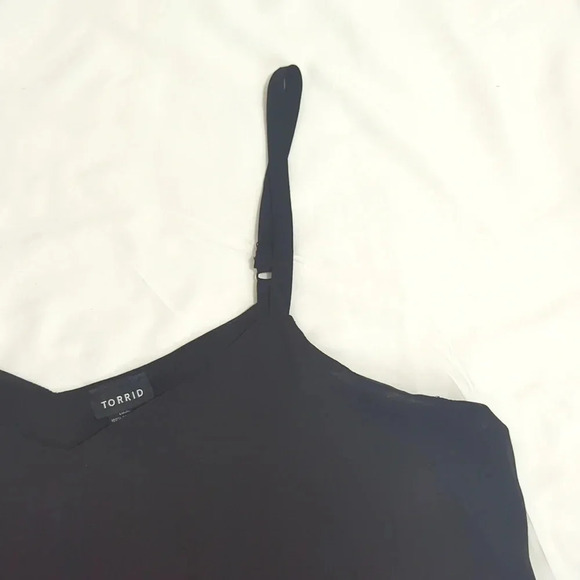 Torrid Stretch Challis Cami, Color Deep Black Size 0X - Picture 5 of 13